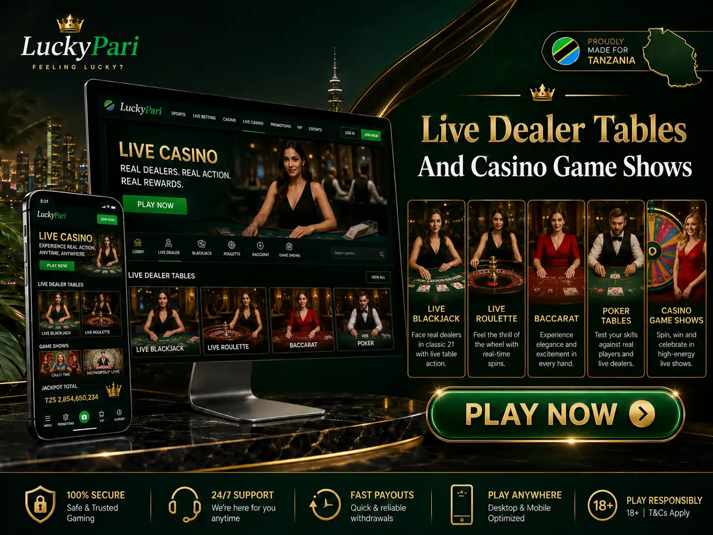 Live Dealer Tables And Casino Game Shows