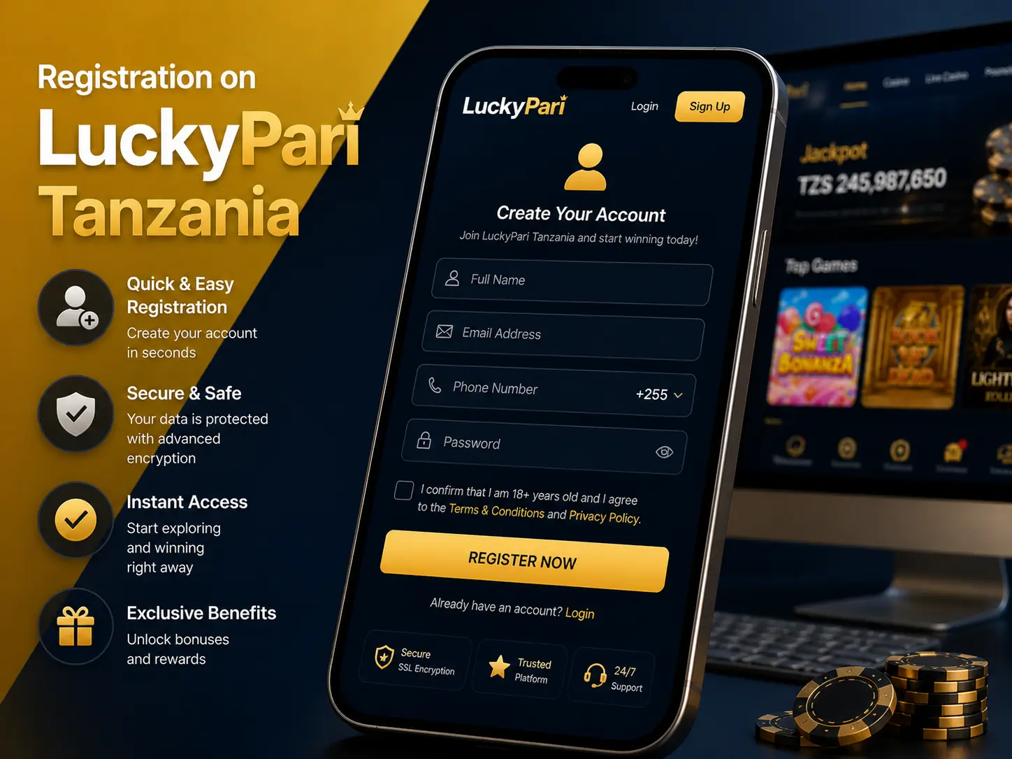 Creating Your Account on LuckyPari Tanzania