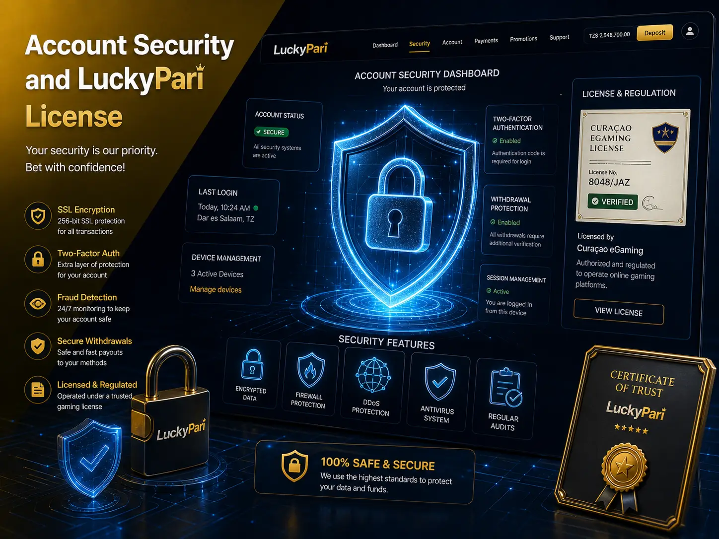 License, Security, and Account Safety