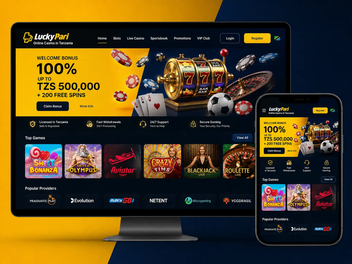 Lucky Pari - Online Casino in Tanzania