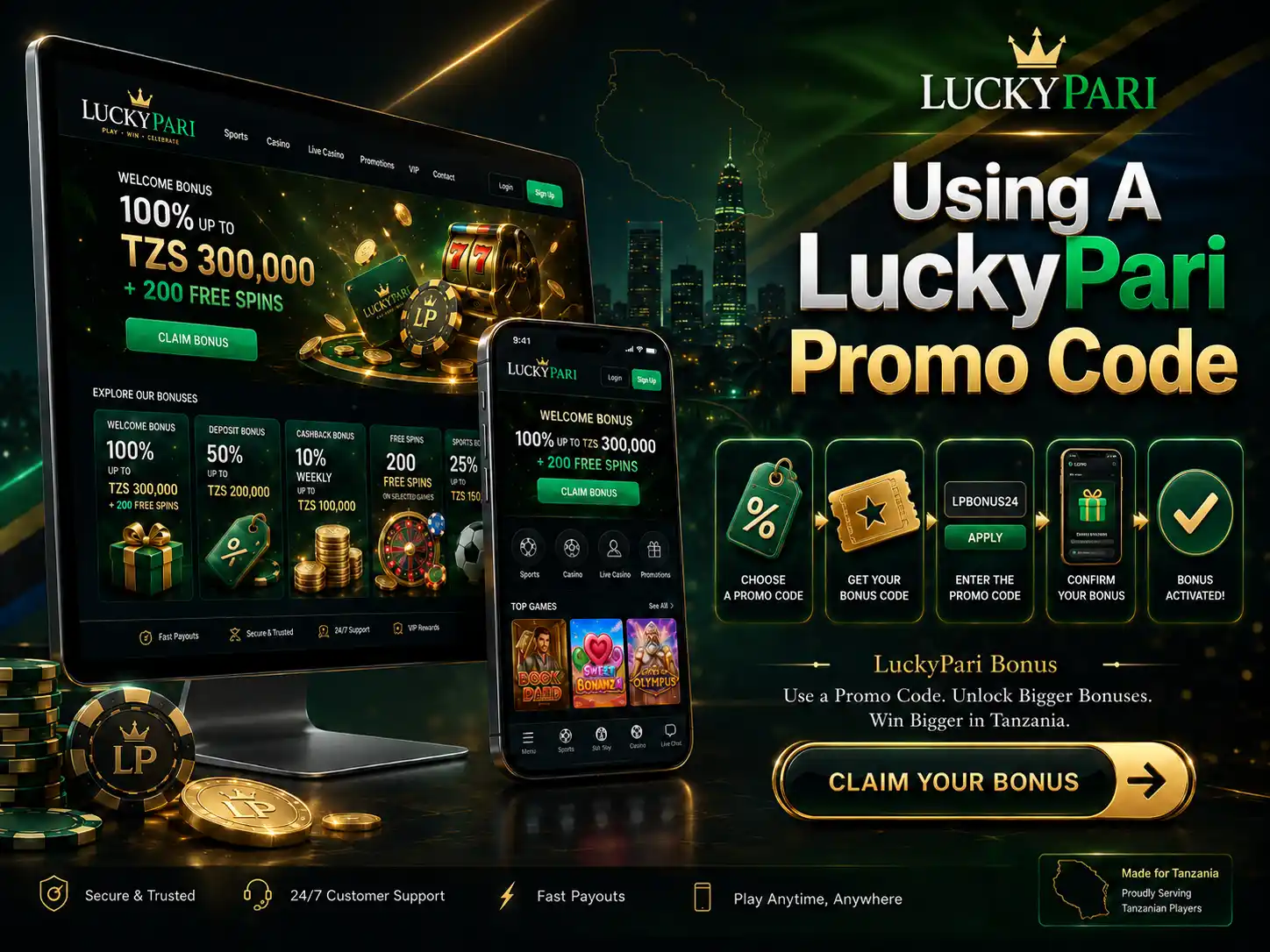 Using A LuckyPari Promo Code