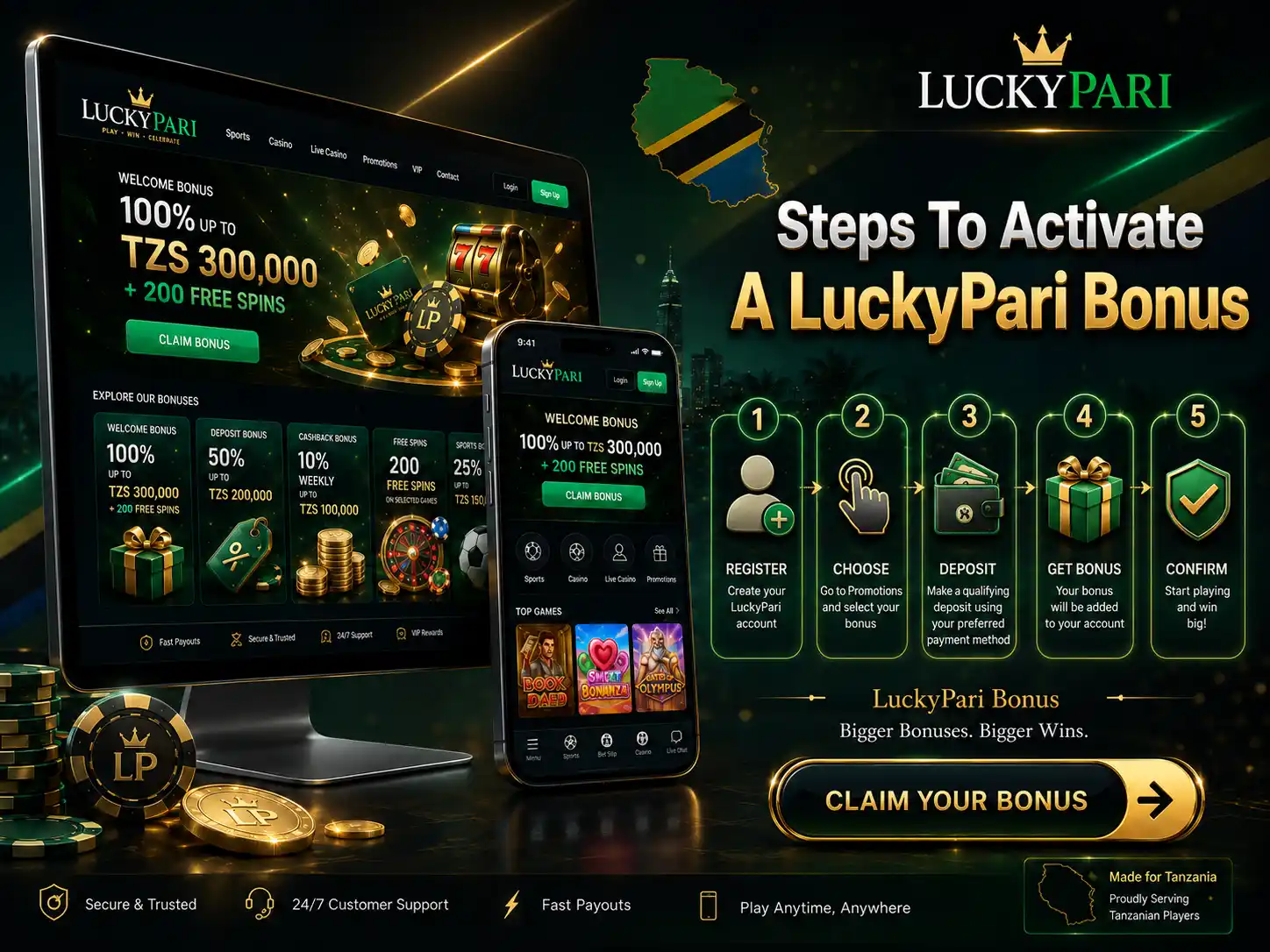 Steps To Activate A LuckyPari Bonus