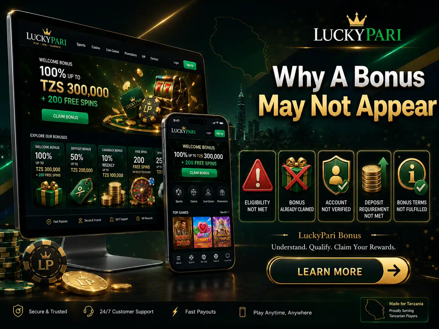 Why A Bonus May Not Appear